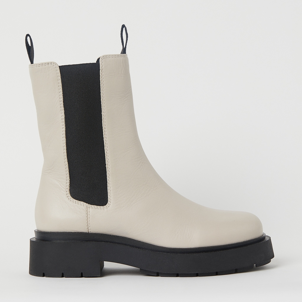 H&M Cream and Black Ankle Boots